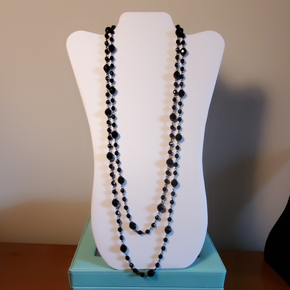 Black Beaded Necklace